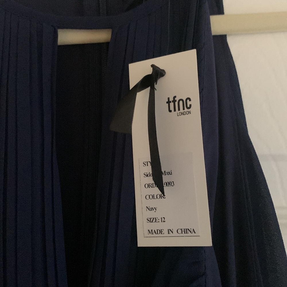 Navy Maternity Wedding Guest Dress - Picture 2 of 4